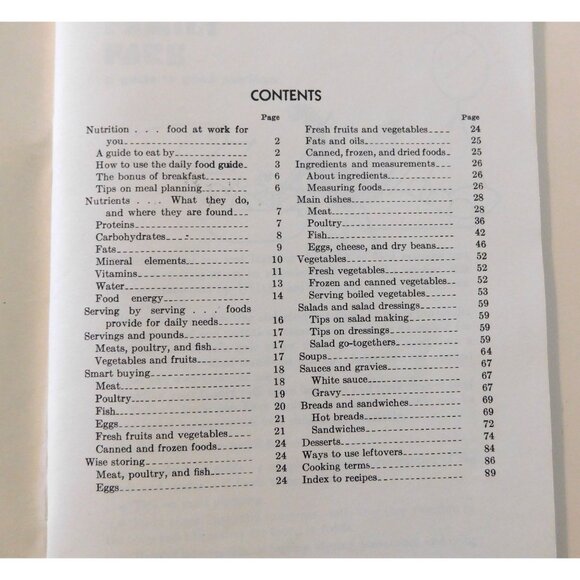 Family Fare 1974 USDA Home and Garden Bulletin Nutrition Meal Planning Guide - Picture 4 of 4